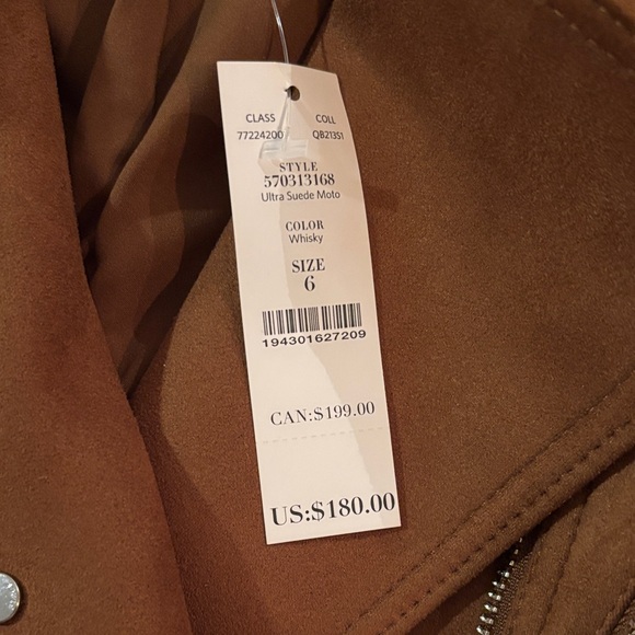 White House Black Market Tan Leather Jacket - Picture 6 of 6